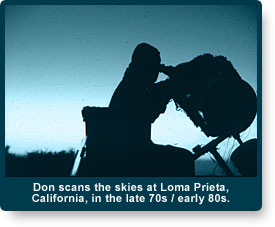 Don Machholz scans the Loma Prieta skies